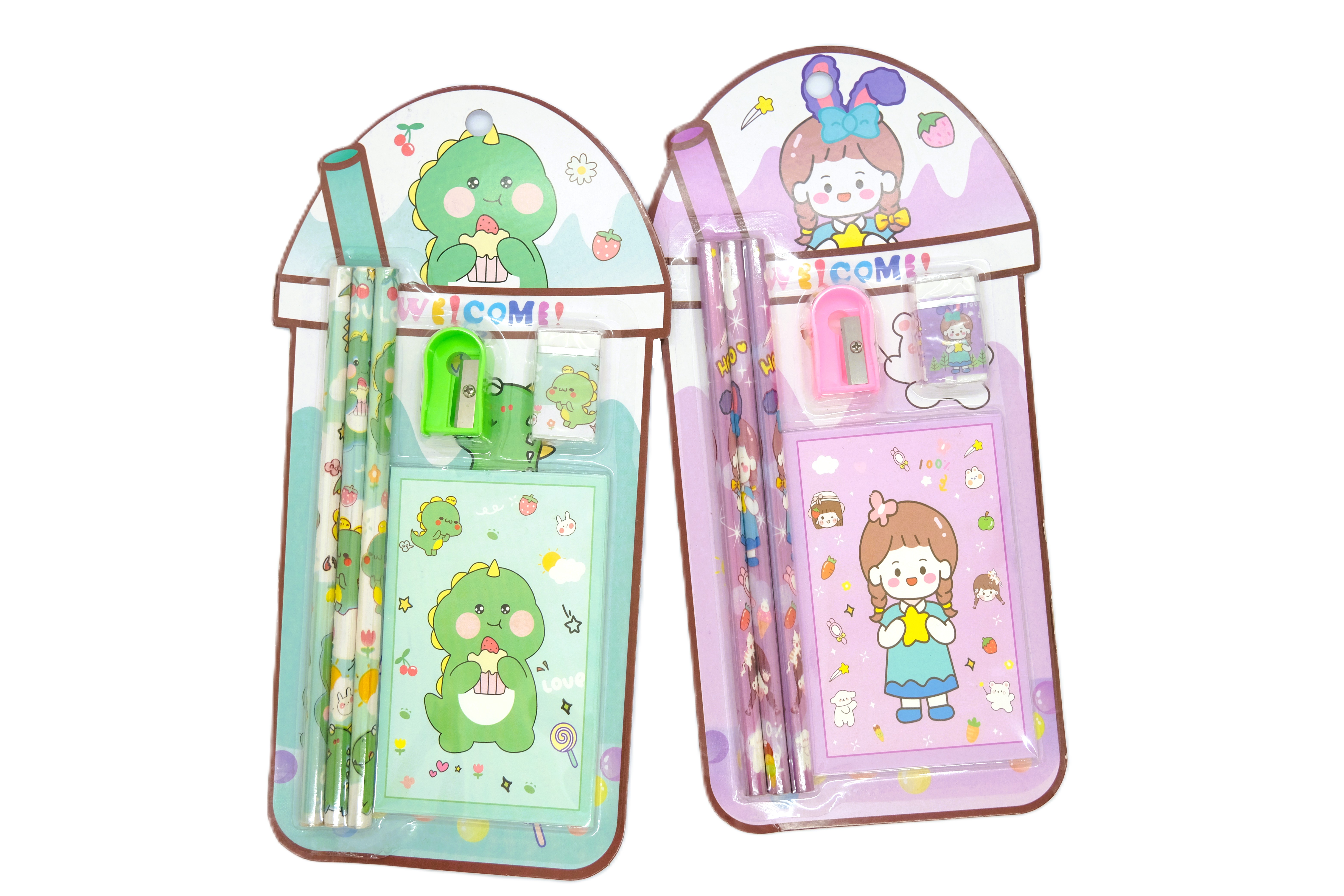 WELCOME(KALEM-SİLGİ-KALEMTRAŞ-NOT DEFTERİ)SETİ