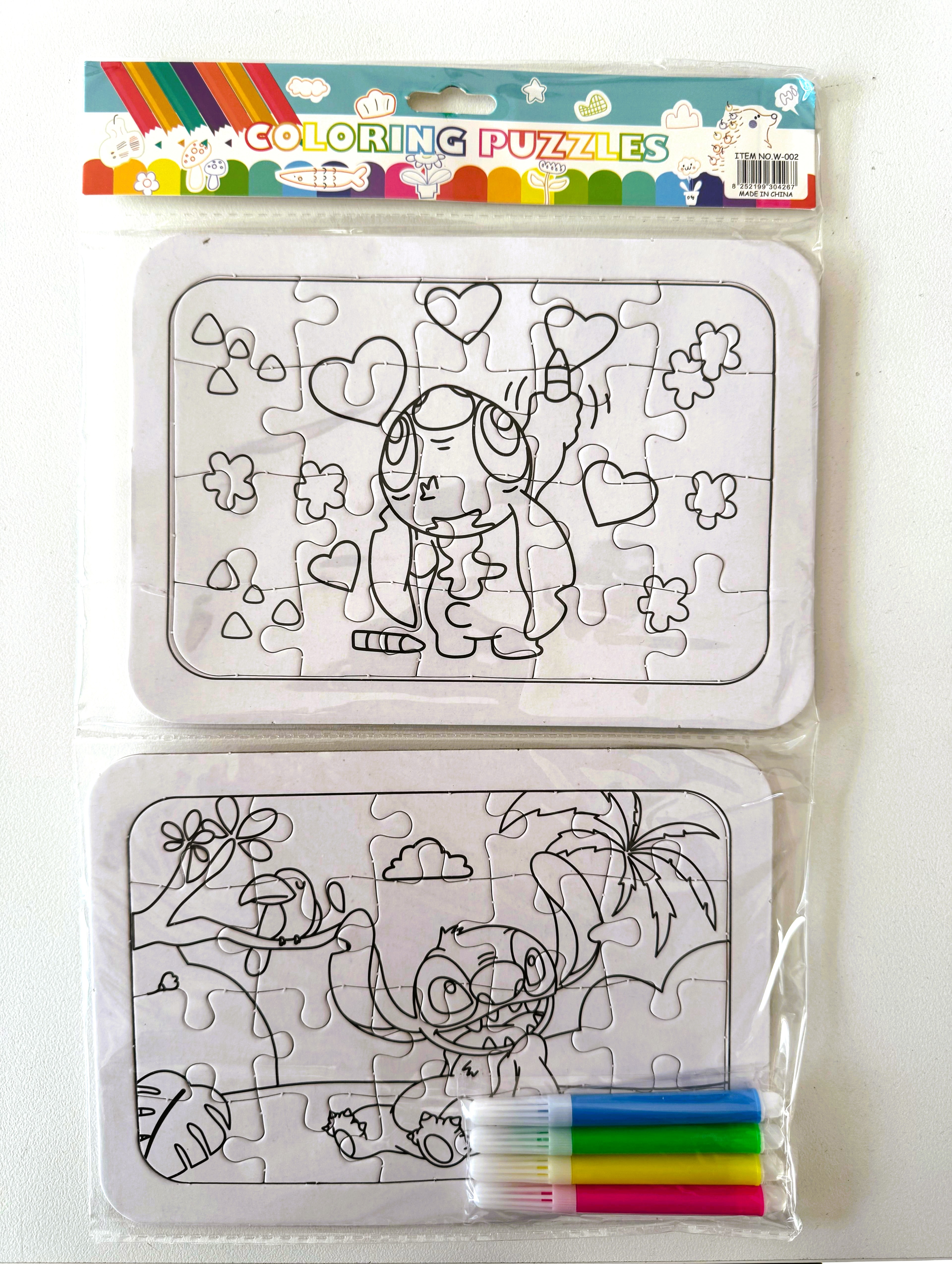 STİCH-KUROMİ-CAPİ BARA 2 Lİ PUZZLE BOYAMA