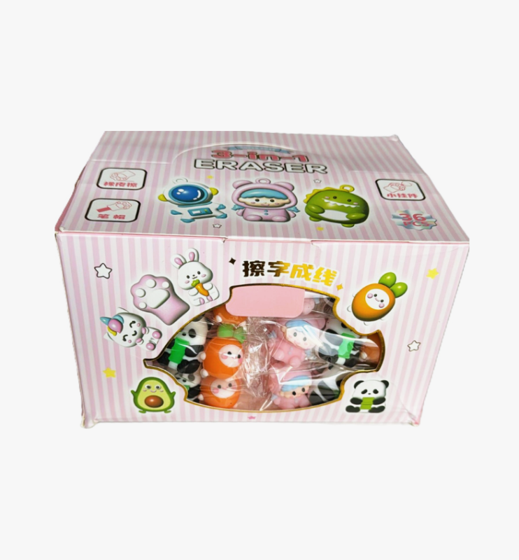 PANDA 3'LÜ SİLGİLİ KALEM BAŞLIĞI