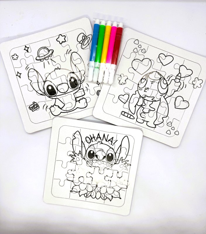 3'LÜ PUZZLE BOYAMA ETKİNLİK